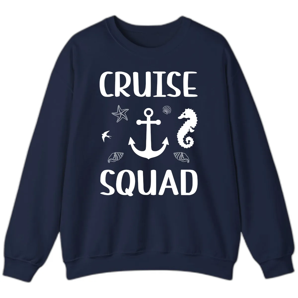 Cruise Squad Anchor Sweatshirt in Navy