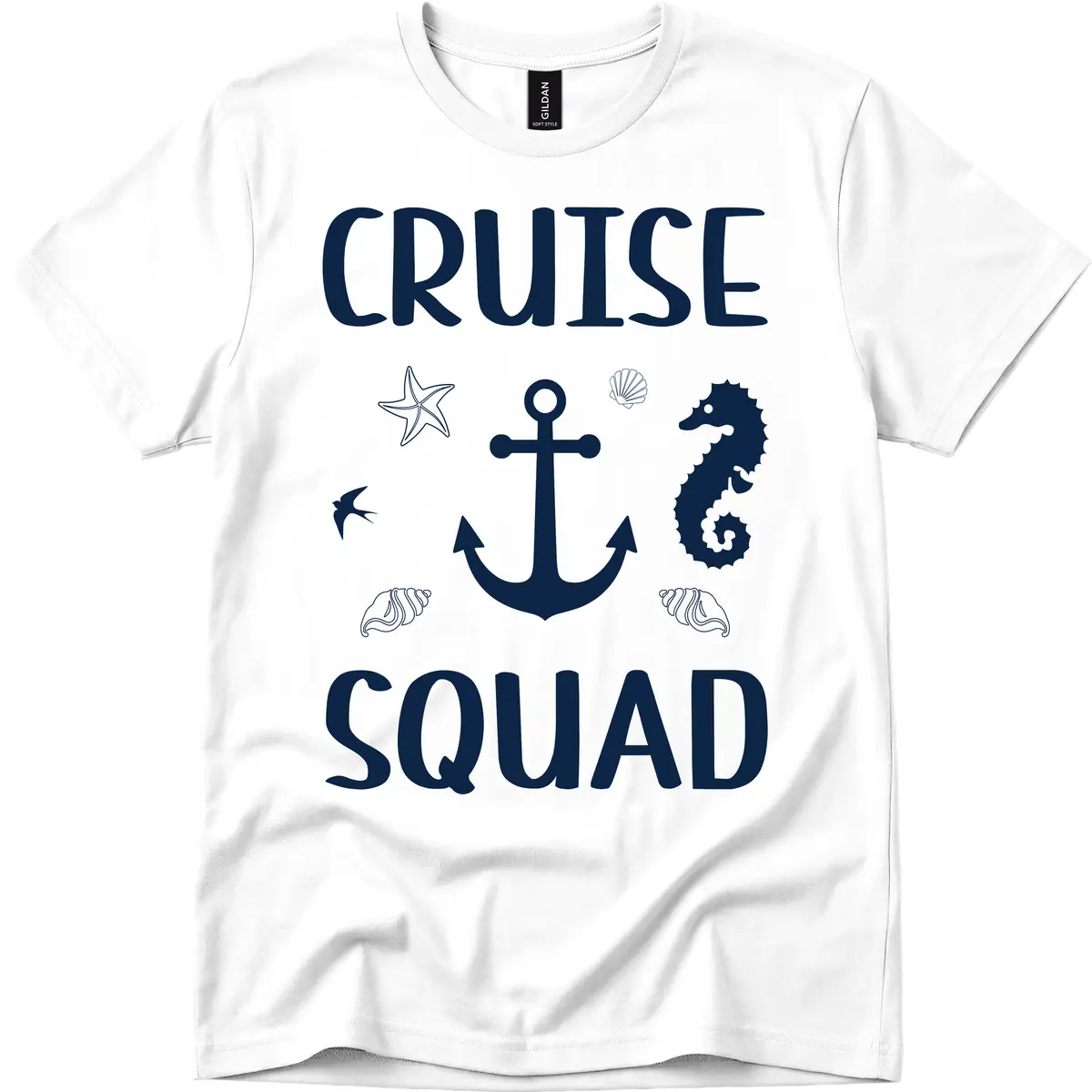 Cruise Squad Anchor T-Shirt in White