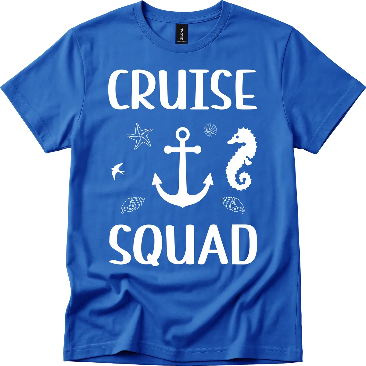 Cruise Squad Anchor T-Shirt in Royal