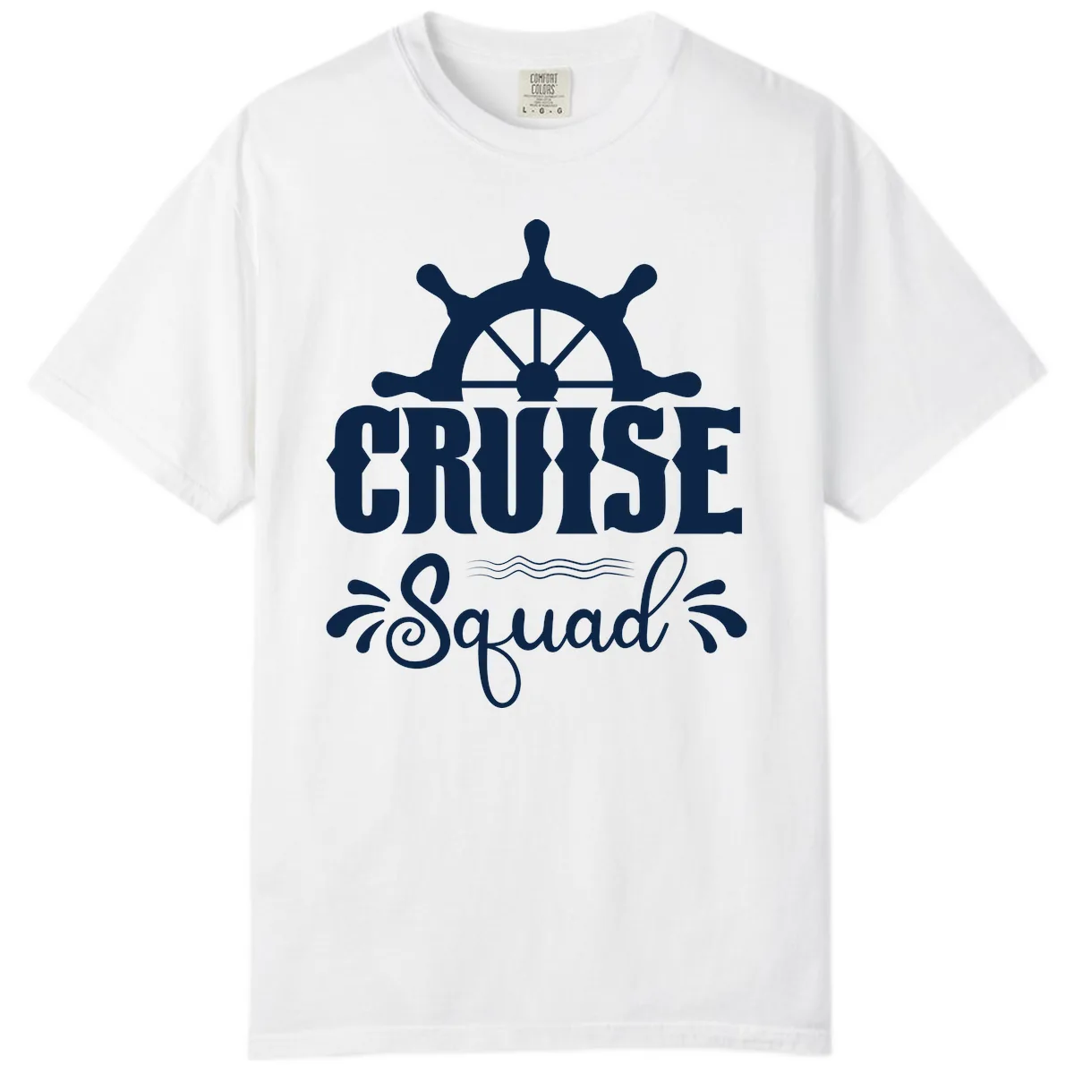 Cruise Squad Nautical Helm Comfort Color in White