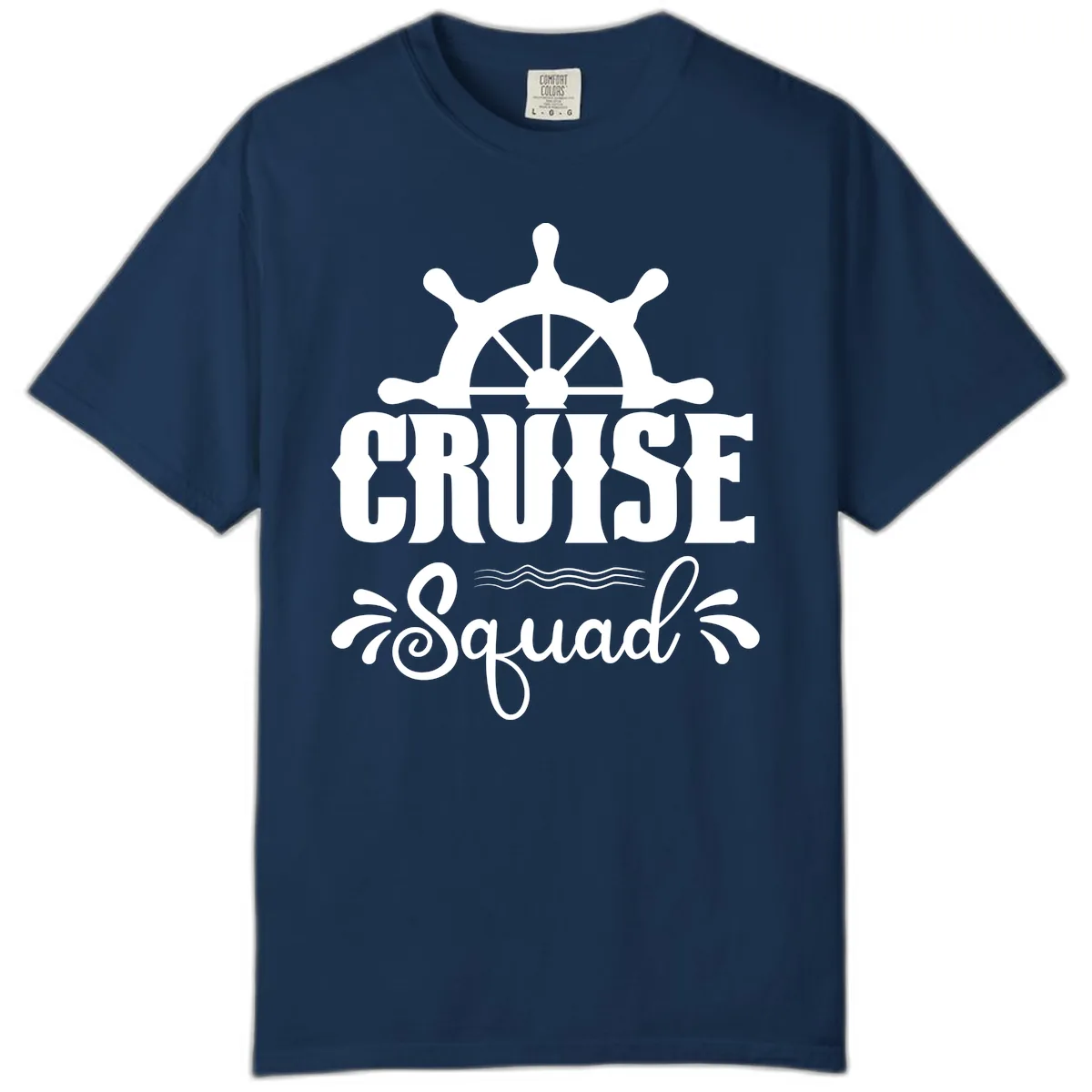Cruise Squad Nautical Helm Comfort Color in Navy