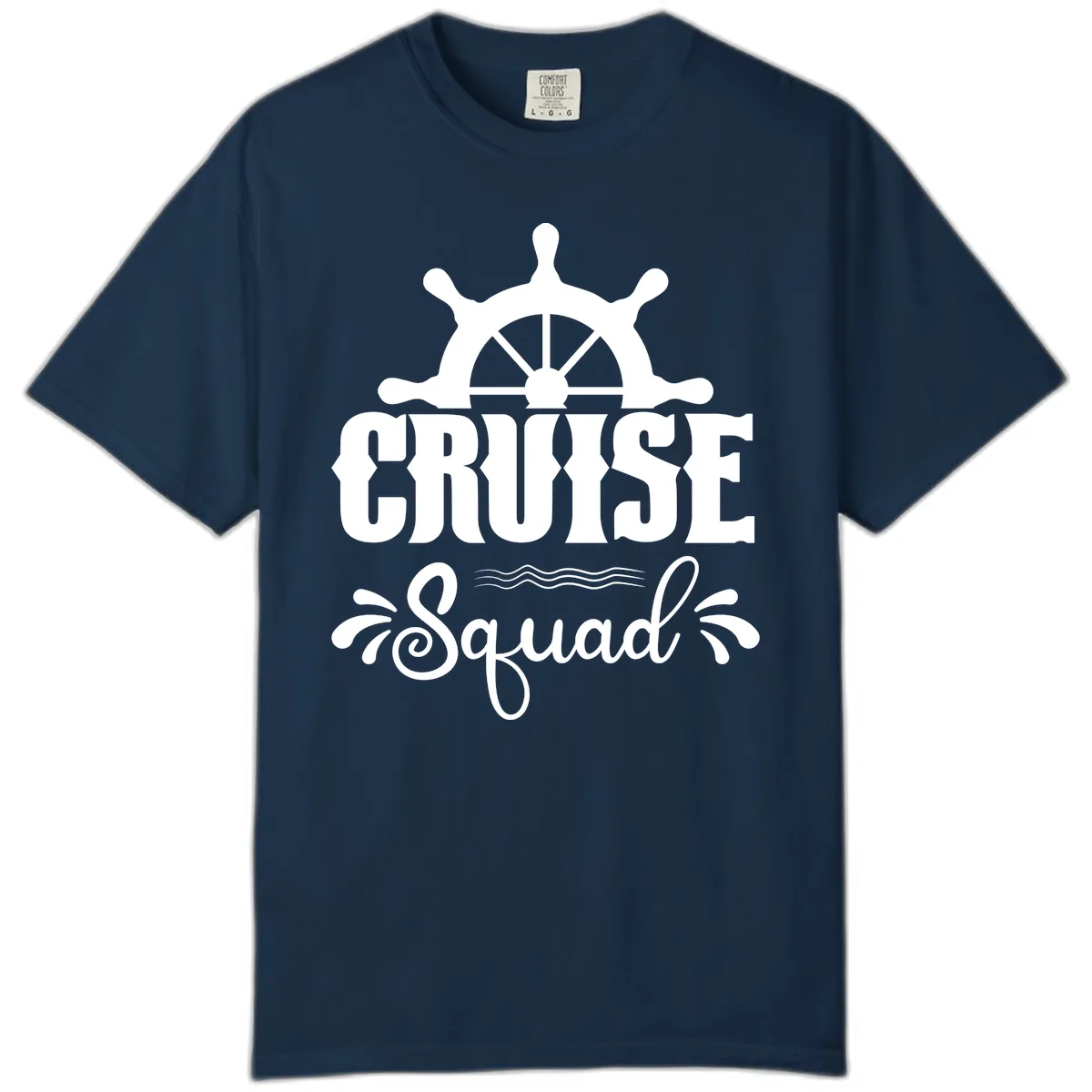 Cruise Squad Nautical Helm Comfort Color in True Navy
