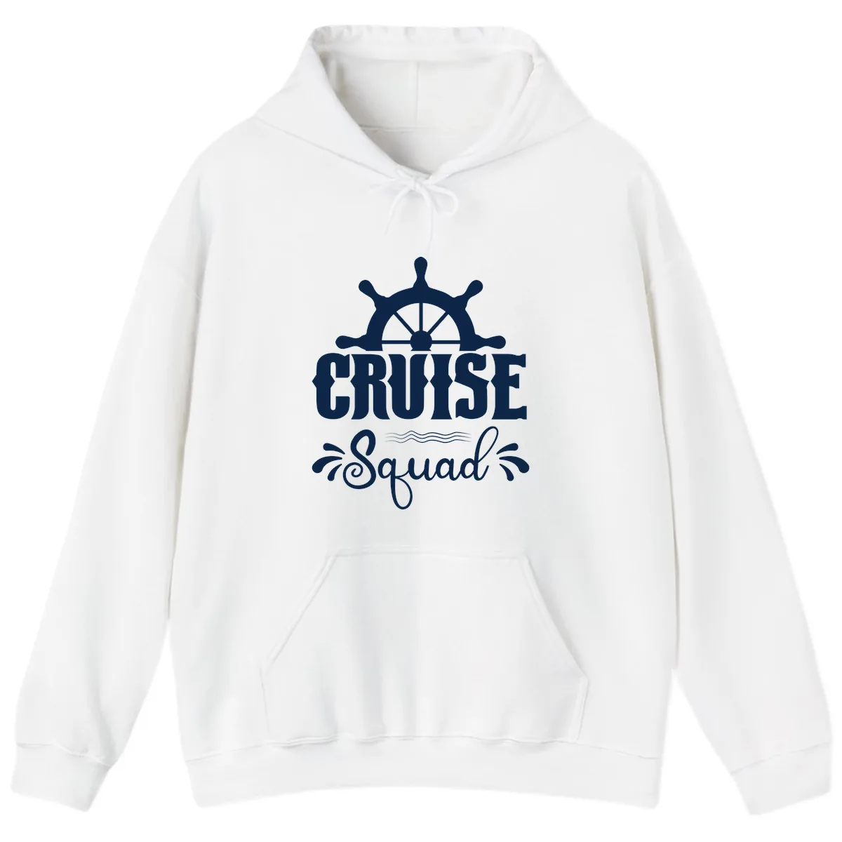 Cruise Squad Nautical Helm Hoodie in White