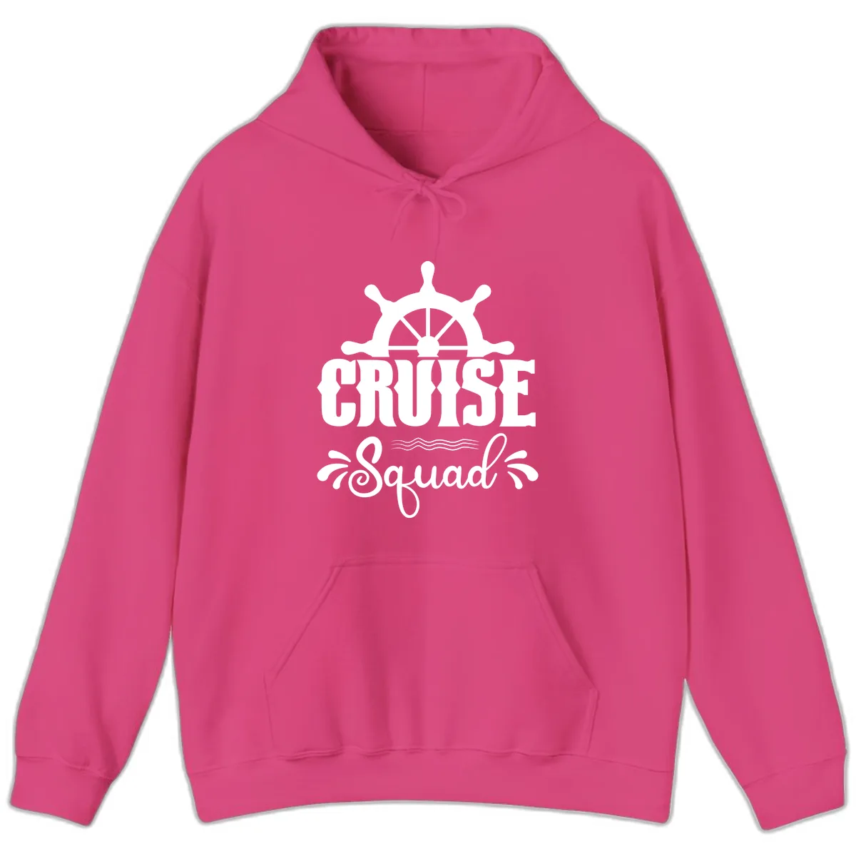 Cruise Squad Nautical Helm Hoodie in Heliconia