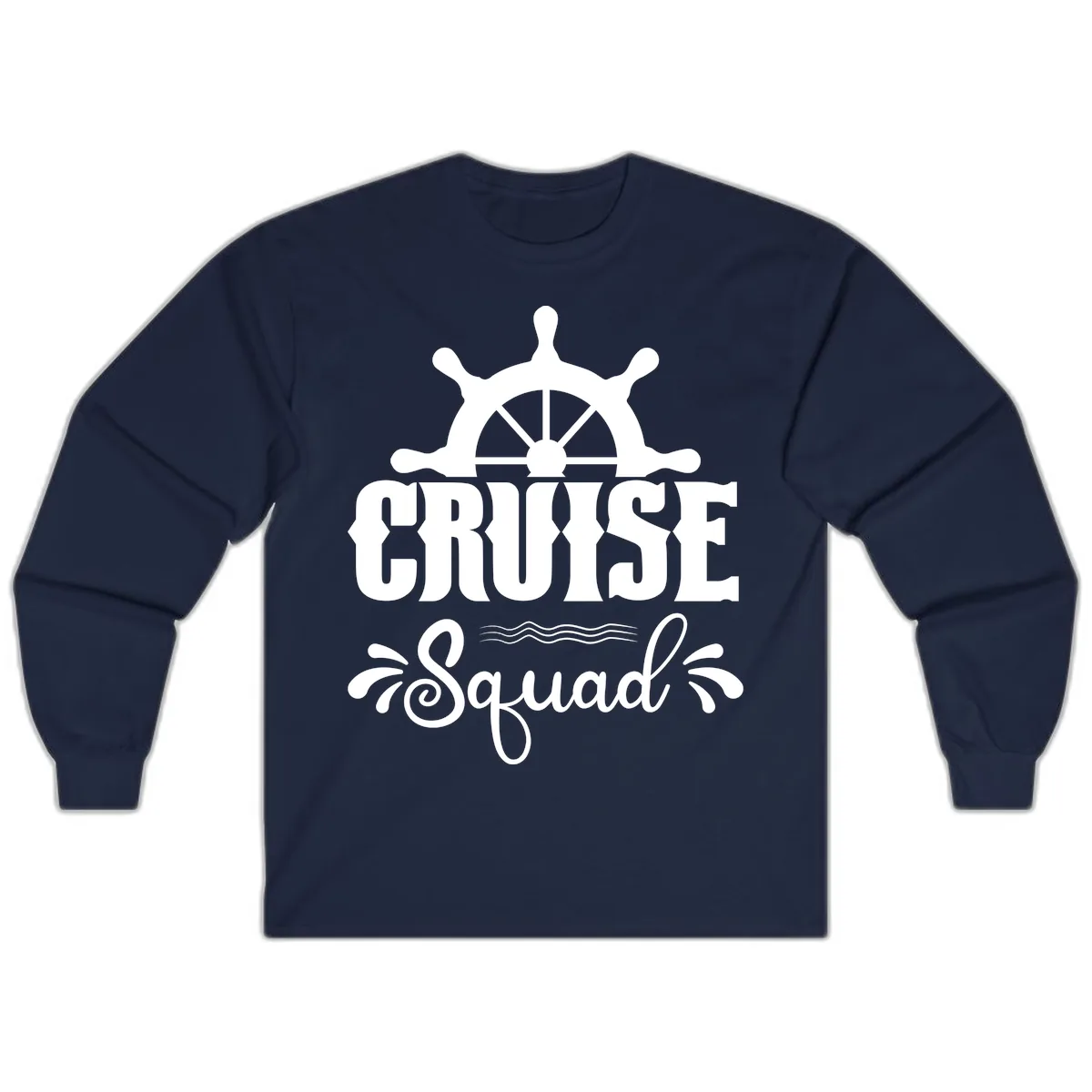 Cruise Squad Nautical Helm Long Sleeve in Navy