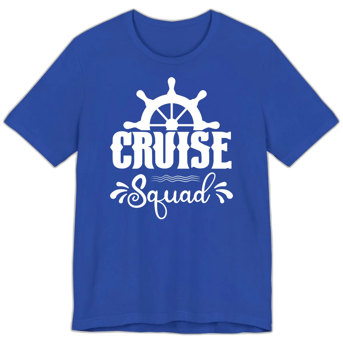 Cruise Squad Nautical Helm Premium T-Shirt in True Royal