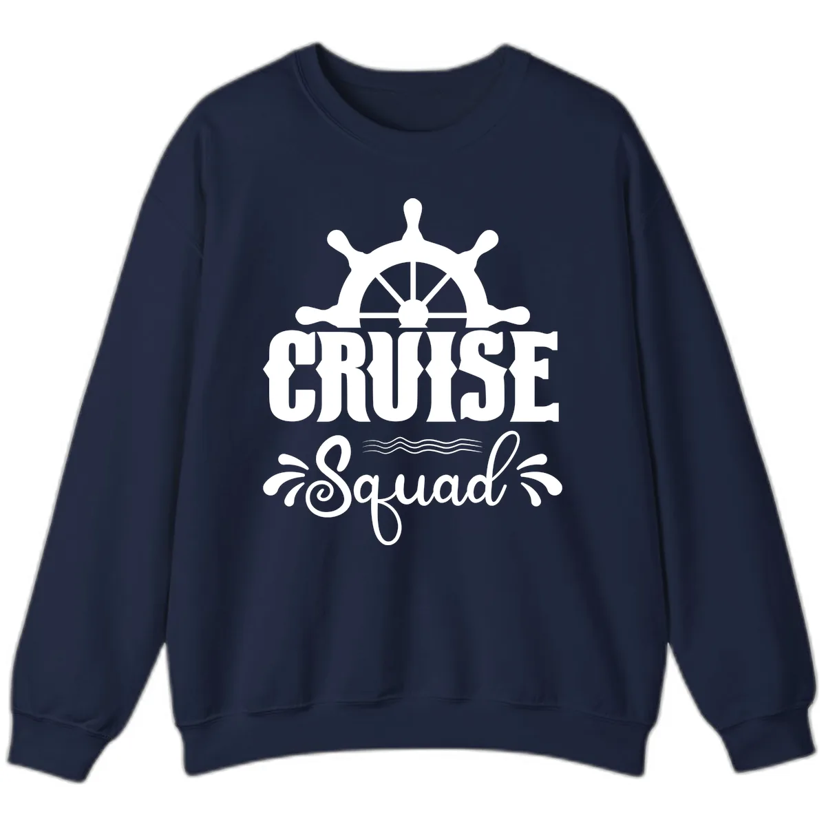 Cruise Squad Nautical Helm Sweatshirt in Navy