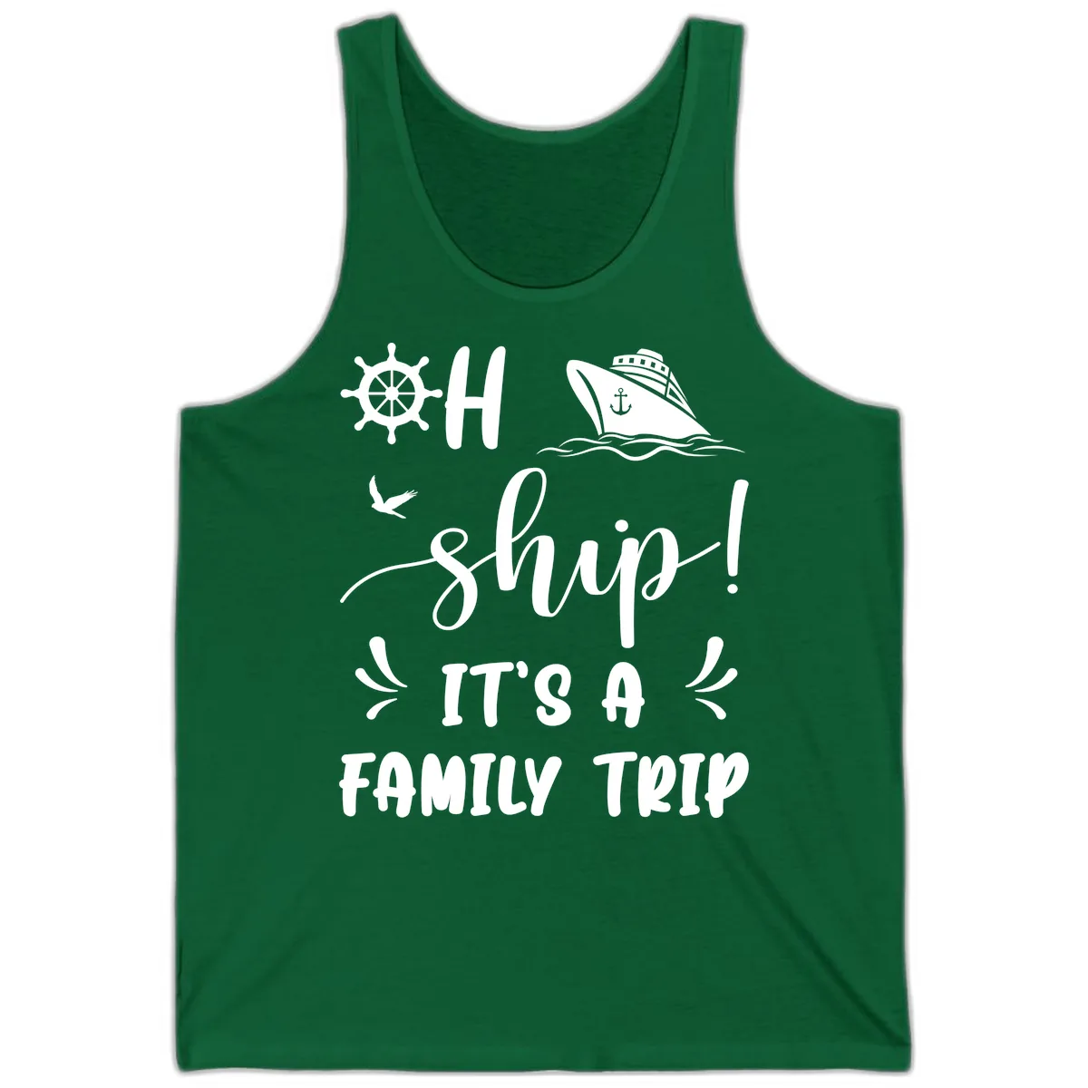 Ahoy Ship It's A Family Trip Tank in Kelly
