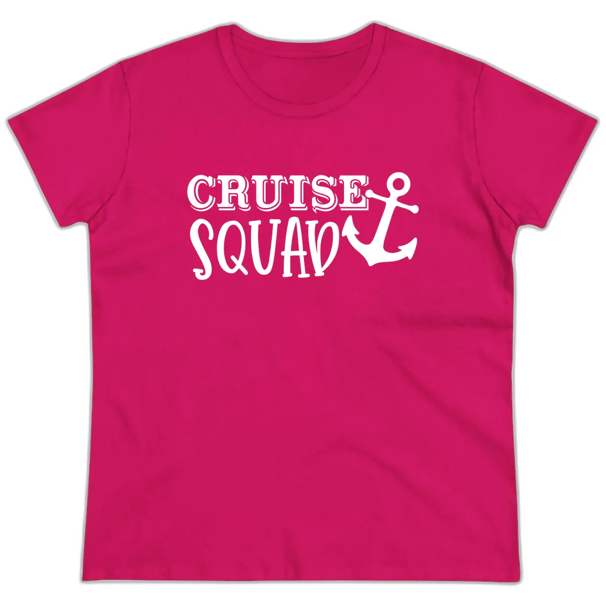 Cruise's Squad Anchor Ladies Tee in Heliconia