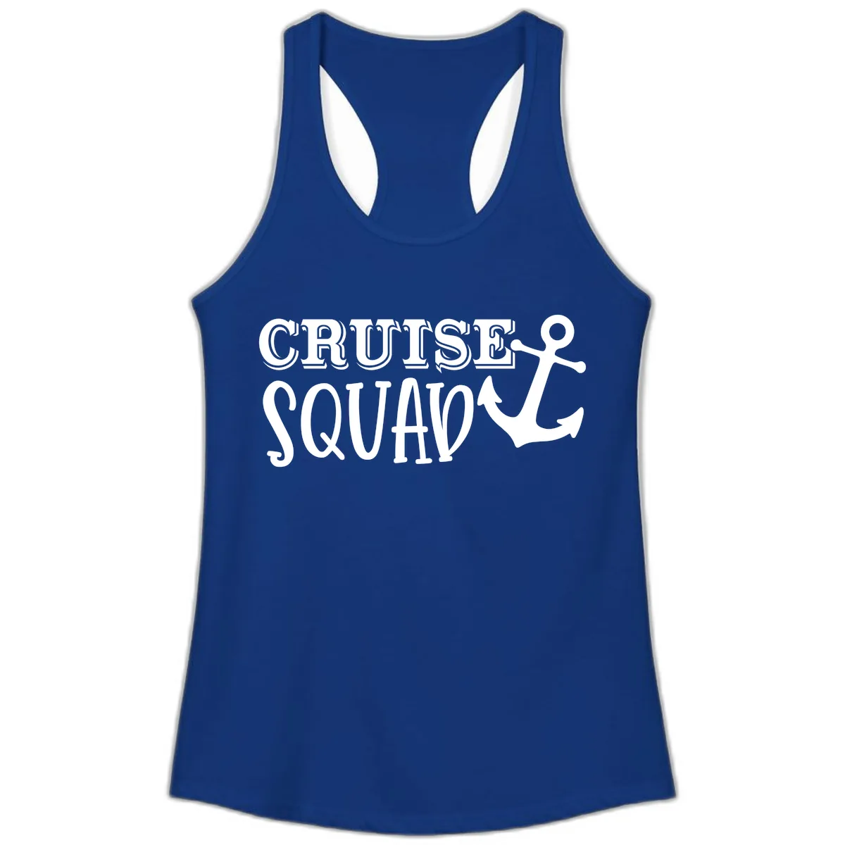 Cruise's Squad Anchor Ladies Tank in Solid Royal