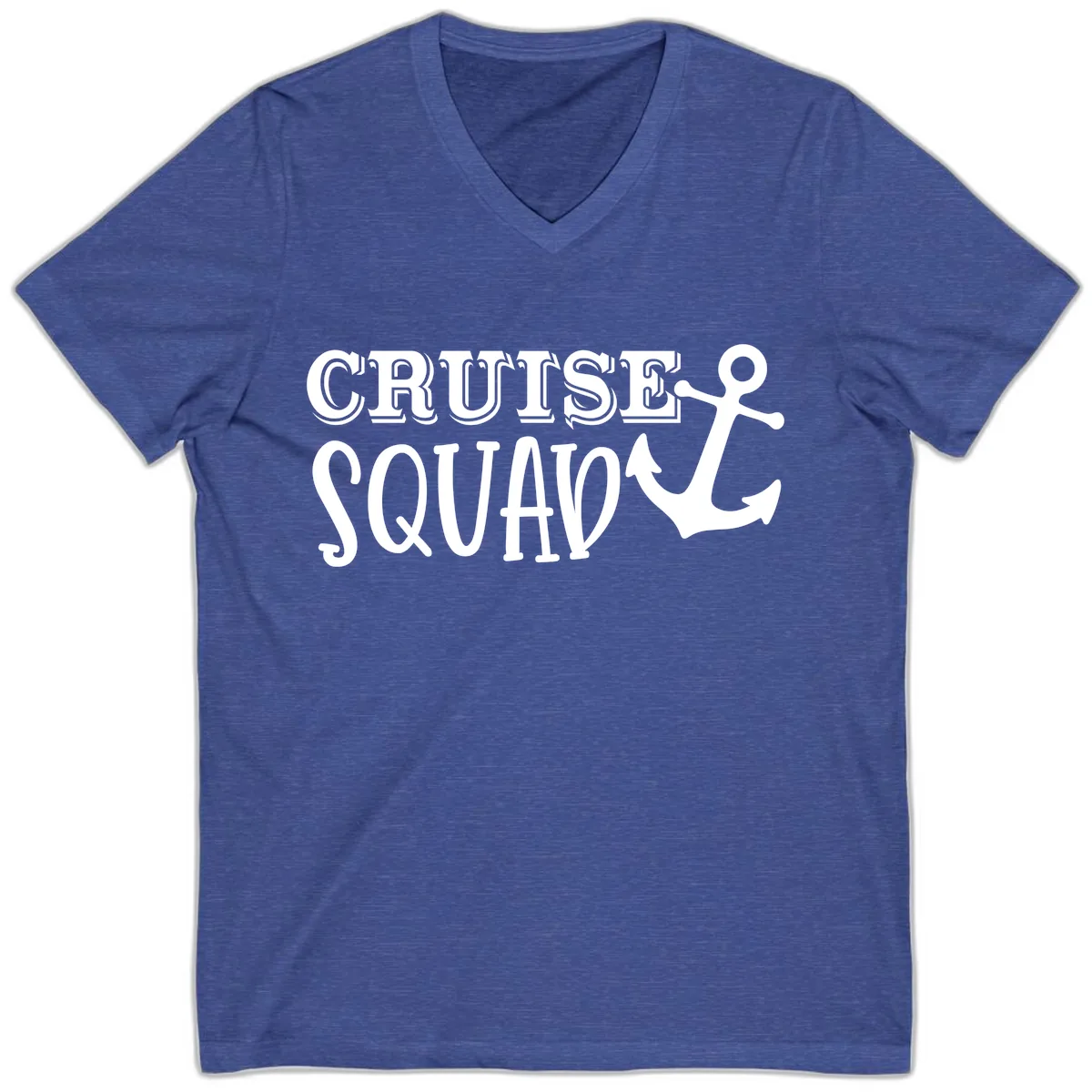 Cruise's Squad Anchor V-Neck in Heather True Royal
