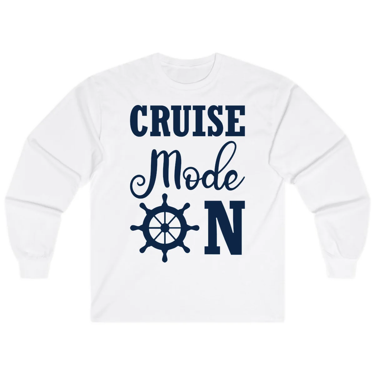 Cruise Mode Ship Wheel Long Sleeve in White