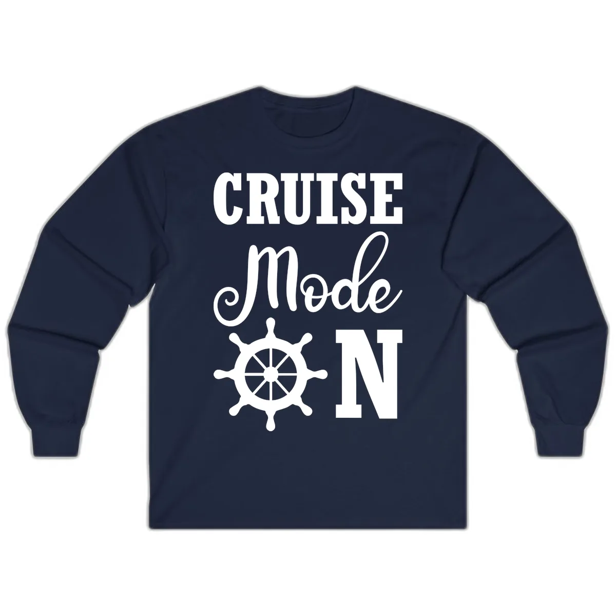 Cruise Mode Ship Wheel Long Sleeve in Navy