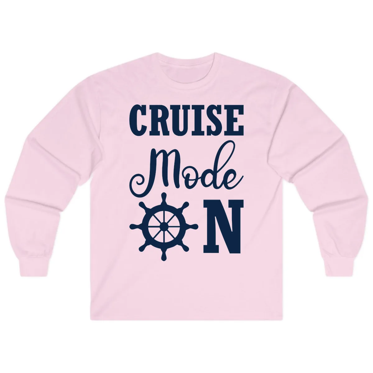 Cruise Mode Ship Wheel Long Sleeve in Light Pink