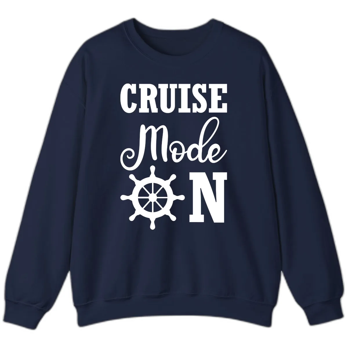 Cruise Mode Ship Wheel Sweatshirt in Navy