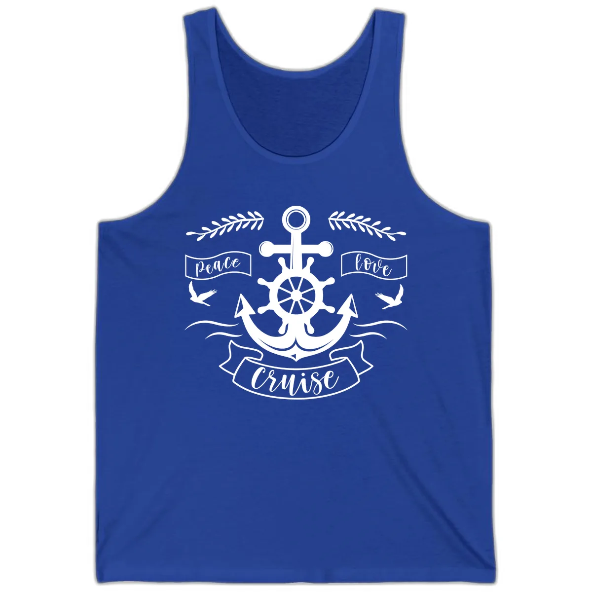 Peace Love Cruise Anchor Tank in True Royal