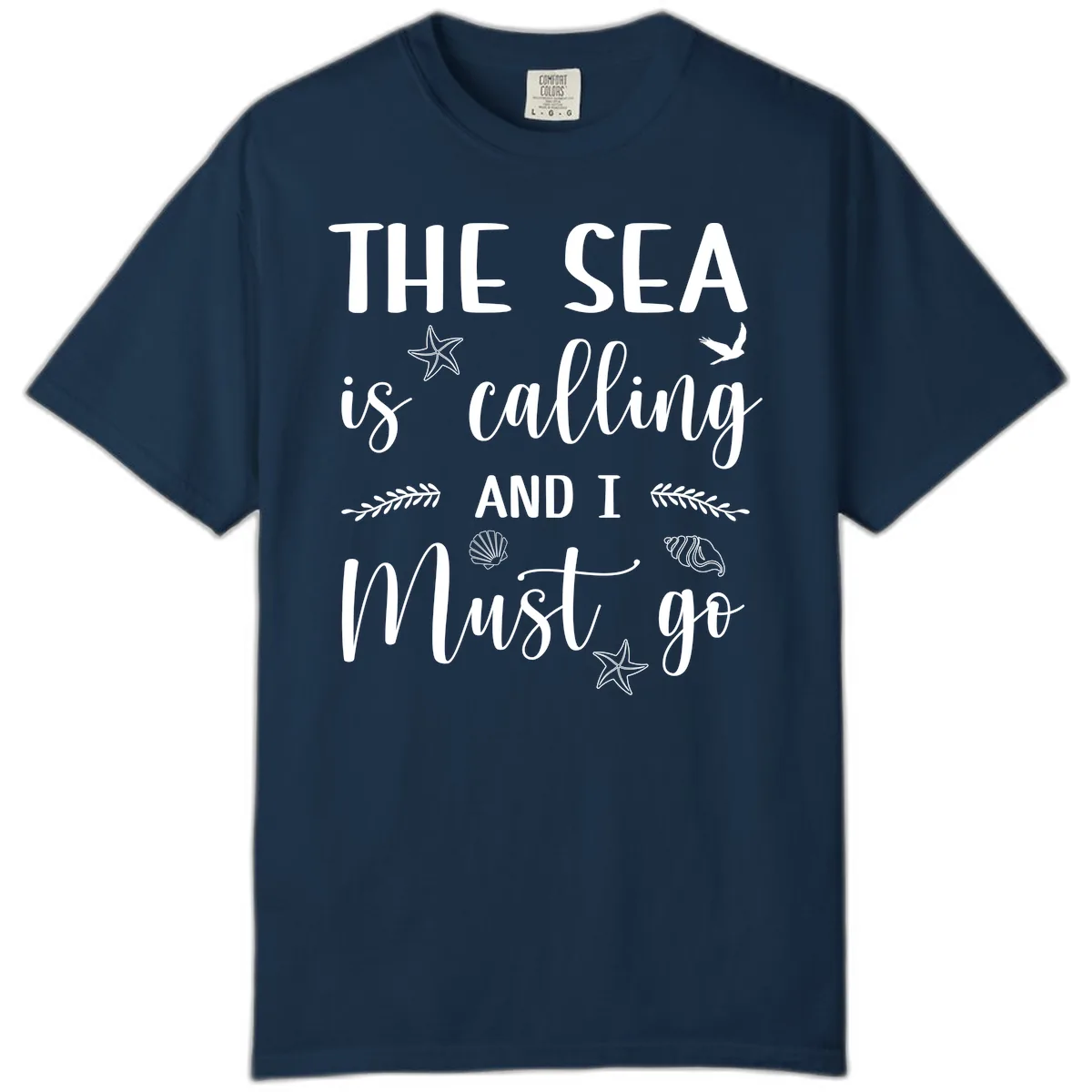 The Sea Is Calling Comfort Color in True Navy