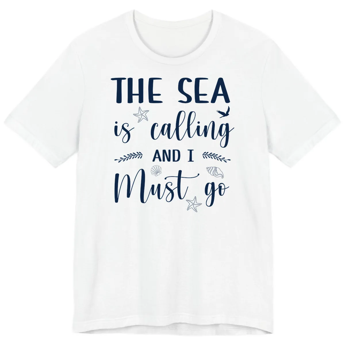 The Sea Is Calling Premium T-Shirt in White