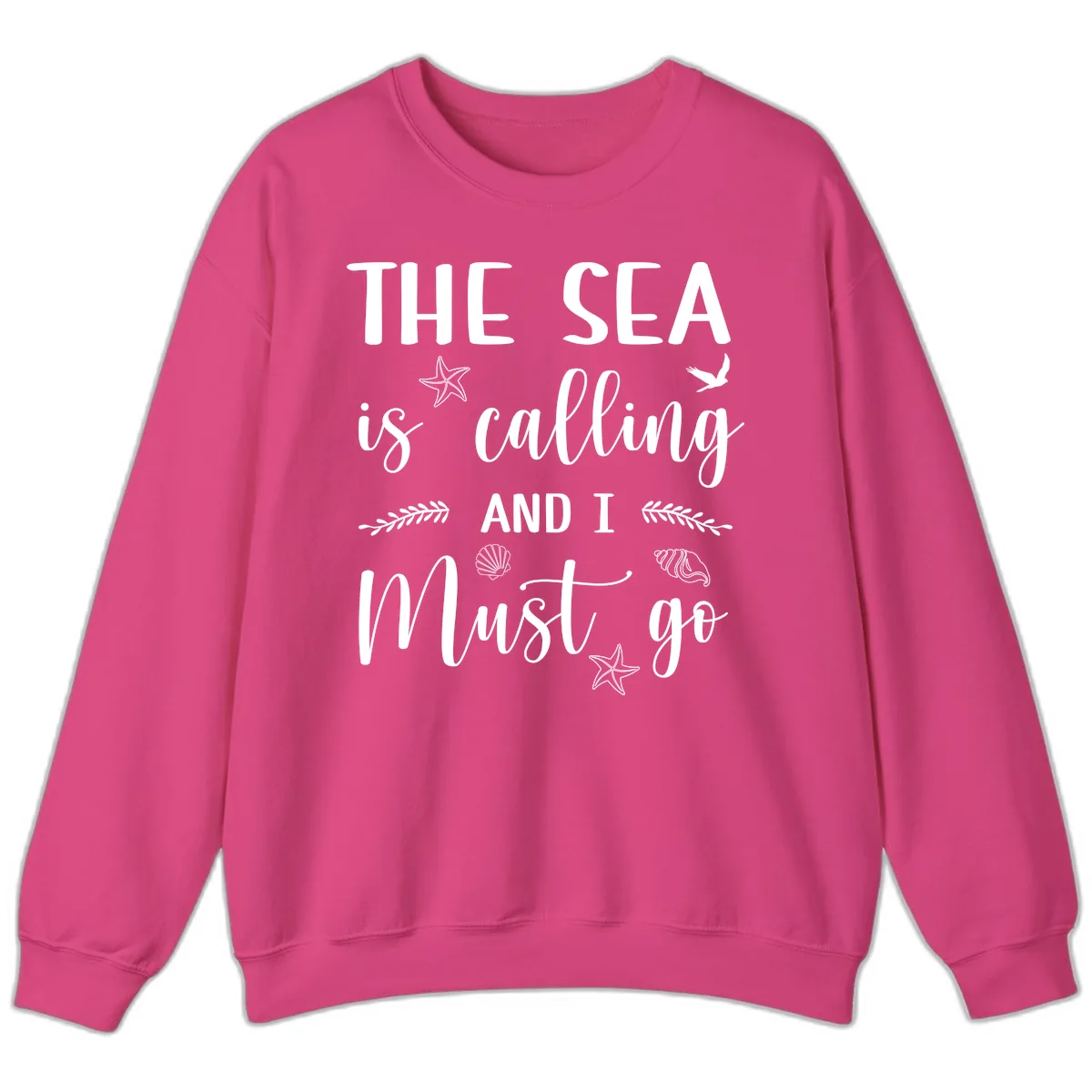 The Sea Is Calling Sweatshirt in Heliconia