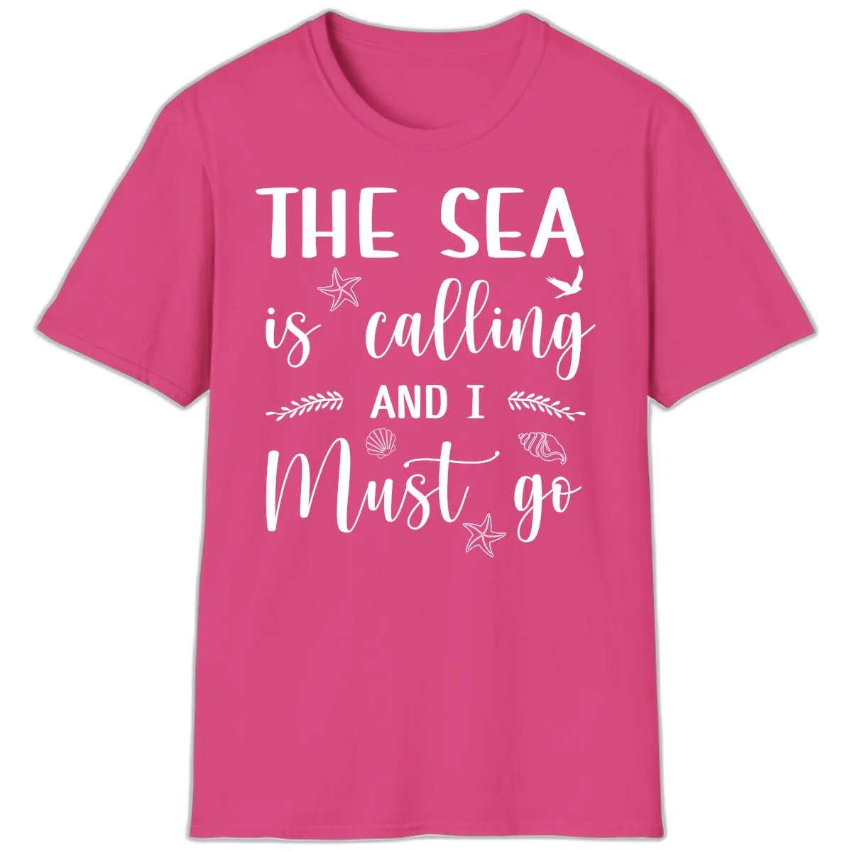 The Sea Is Calling T-Shirt in Heliconia