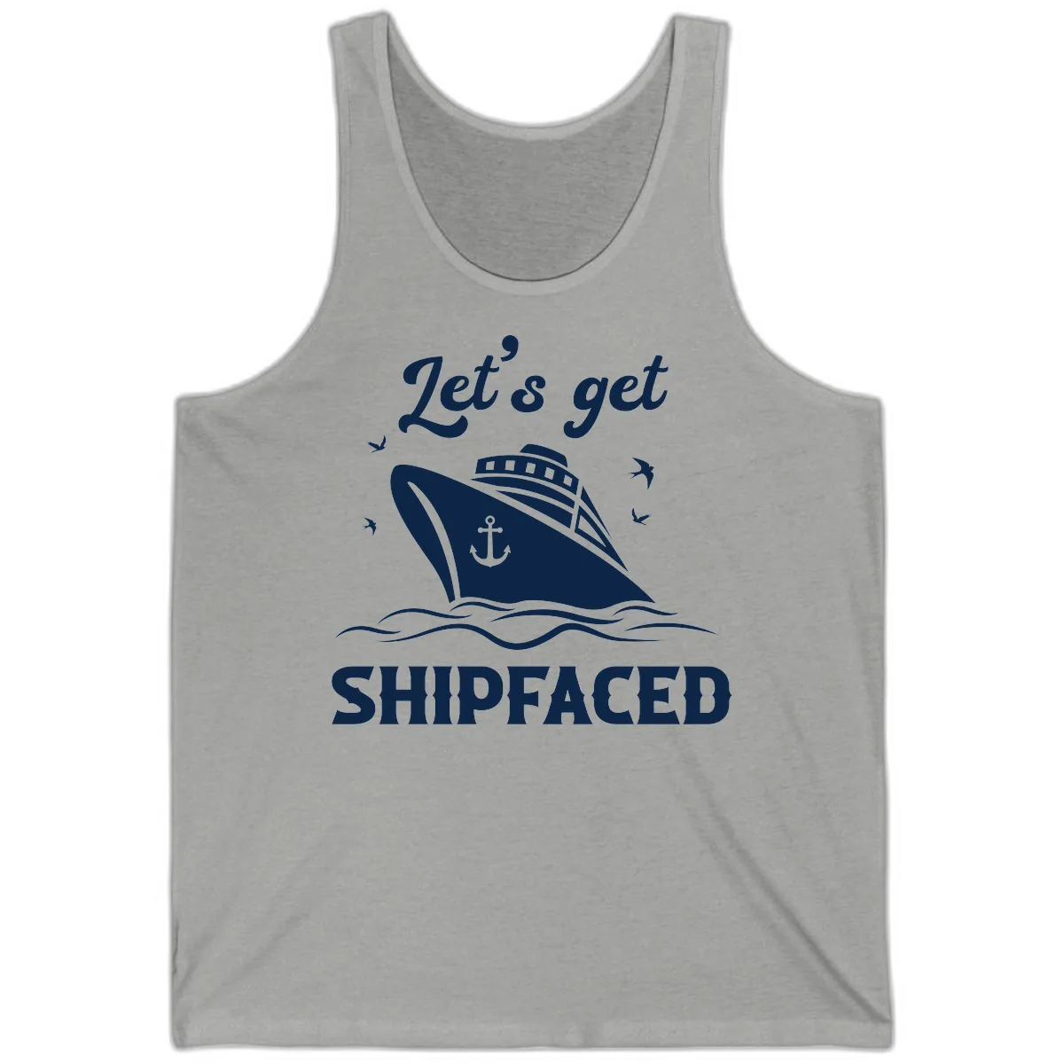Let's Get Shipfaced Tank in Athletic Heather