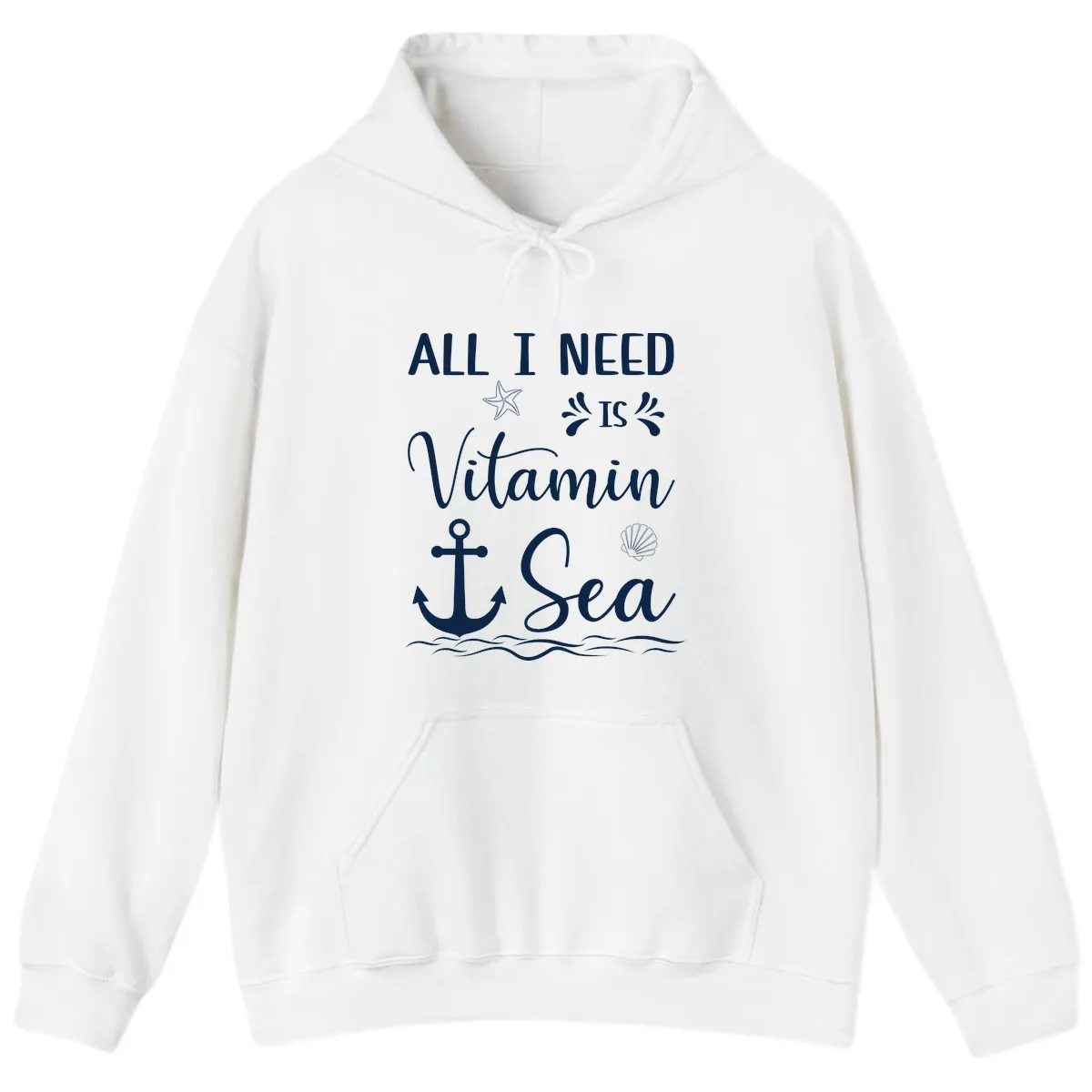 All I Need Is Vitamin Sea Hoodie in White