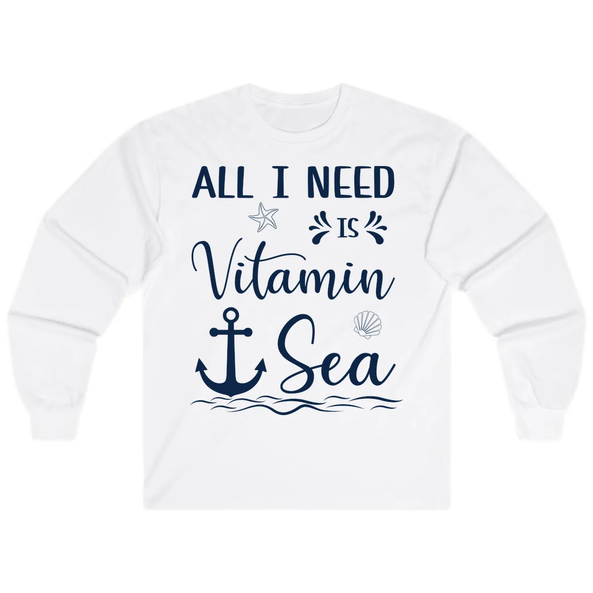 All I Need Is Vitamin Sea Long Sleeve in White