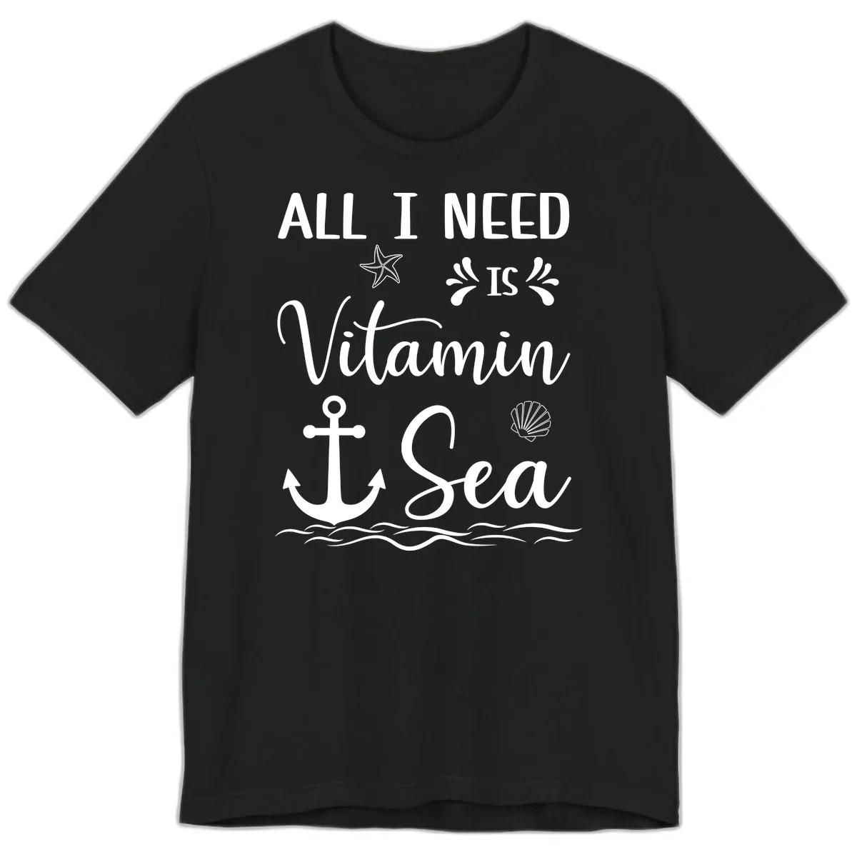 All I Need Is Vitamin Sea Premium T-Shirt in Black