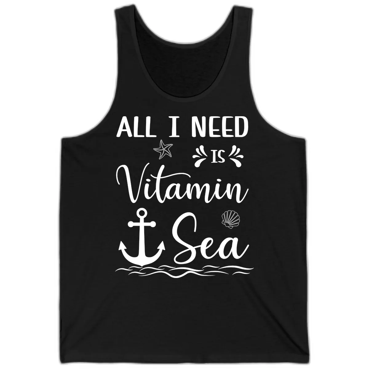 All I Need Is Vitamin Sea Tank in Black