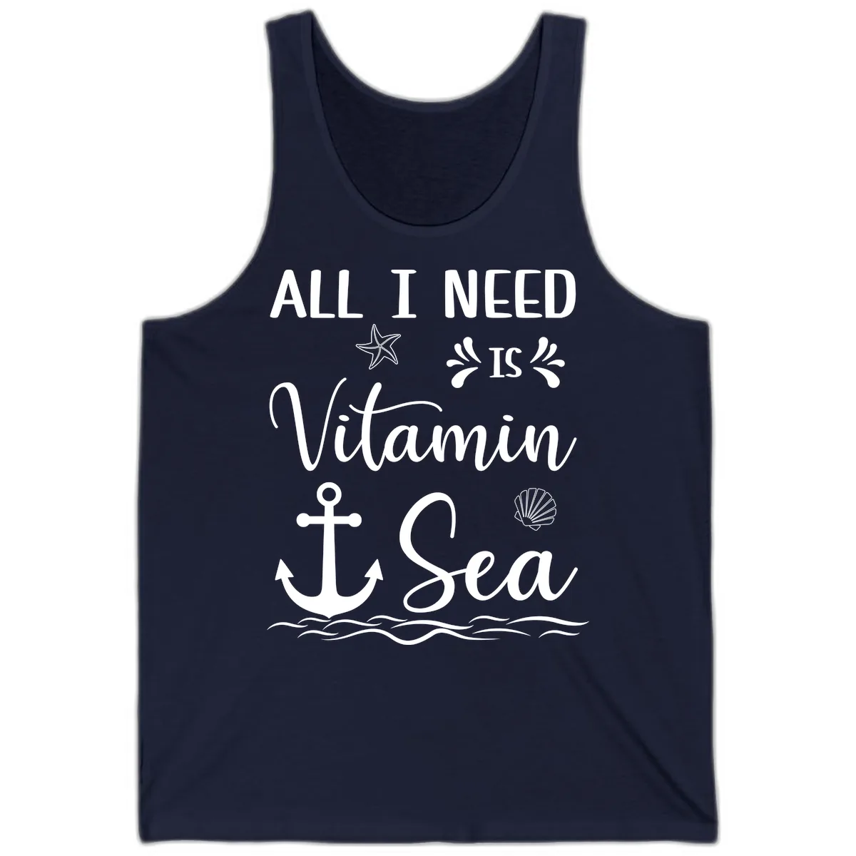 All I Need Is Vitamin Sea Tank in Navy