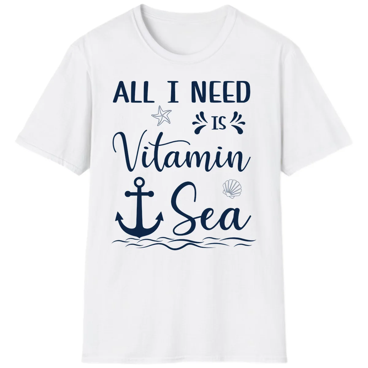 All I Need Is Vitamin Sea T-Shirt in White