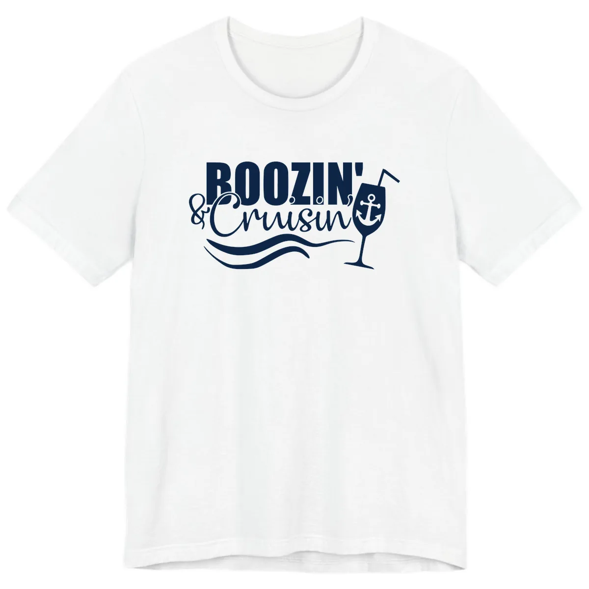 Boozin' & Cruising Nautical Premium T-Shirt in White