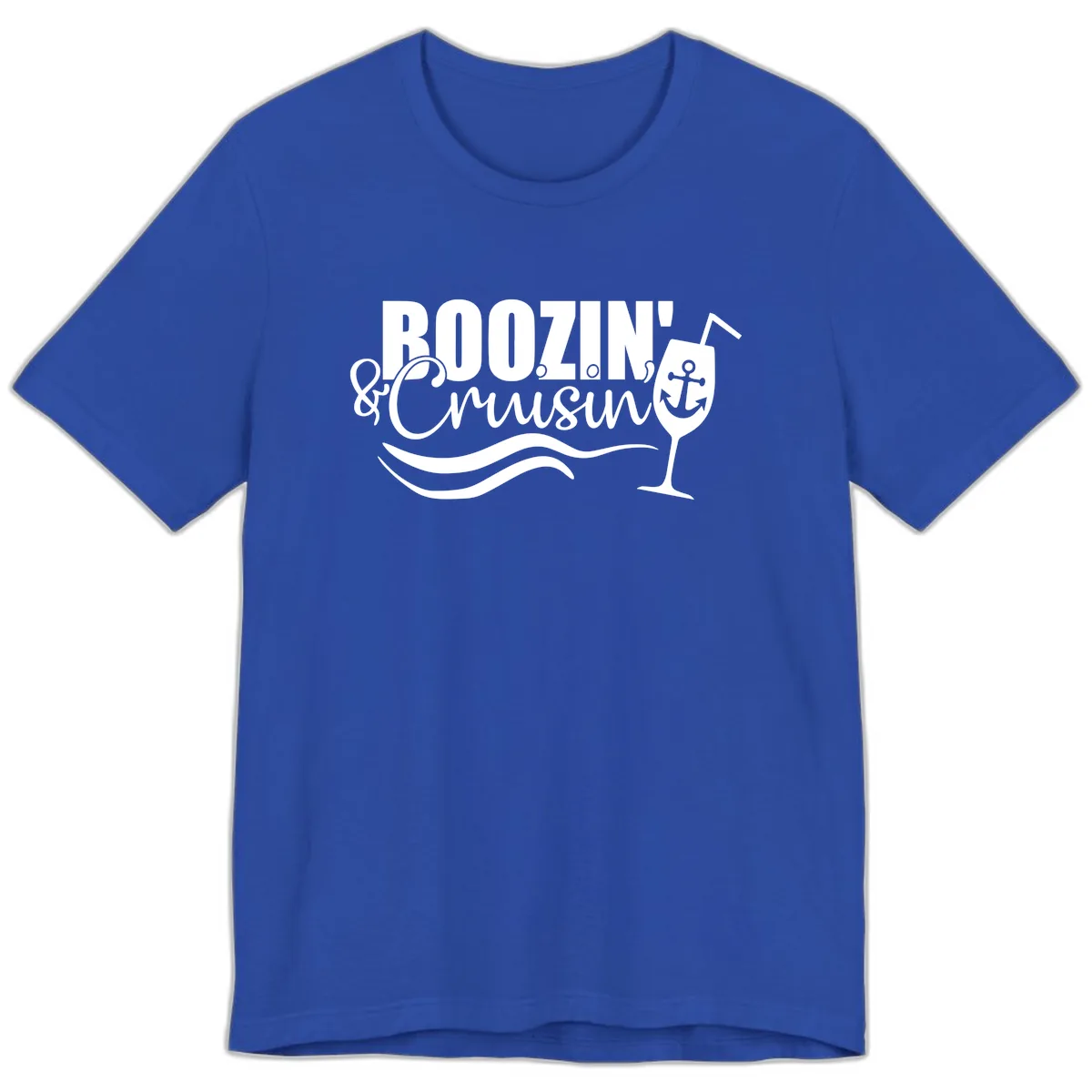 Boozin' & Cruising Nautical Premium T-Shirt in True Royal