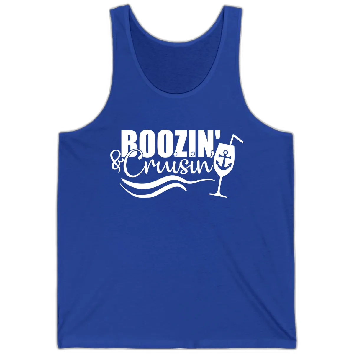 Boozin' & Cruising Nautical Tank in True Royal