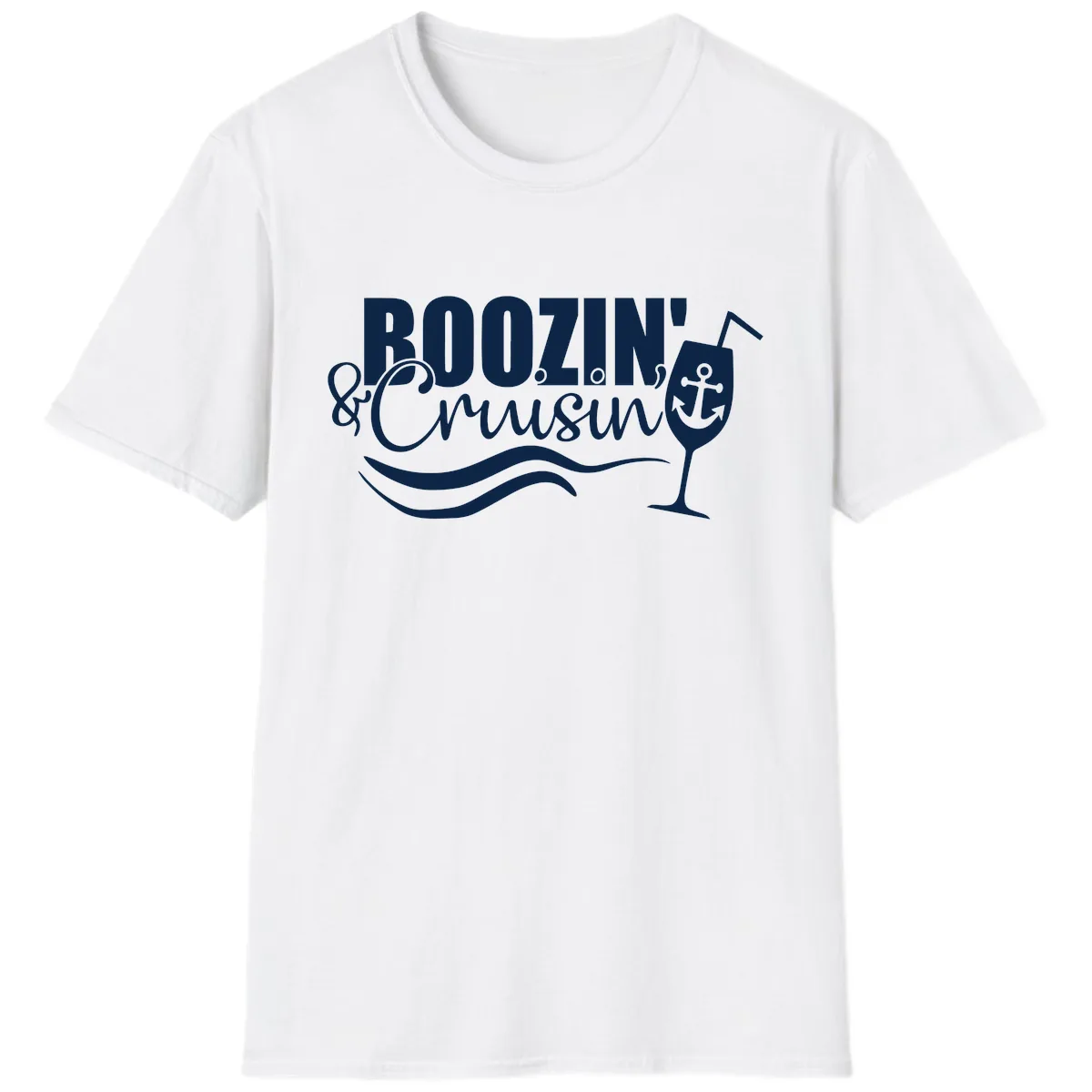 Boozin' & Cruising Nautical T-Shirt in White