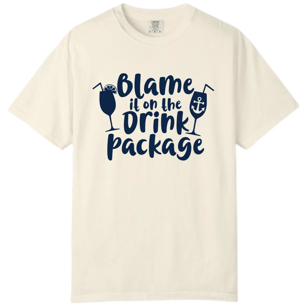 Blame It On The Drink Package Comfort Color in Ivory