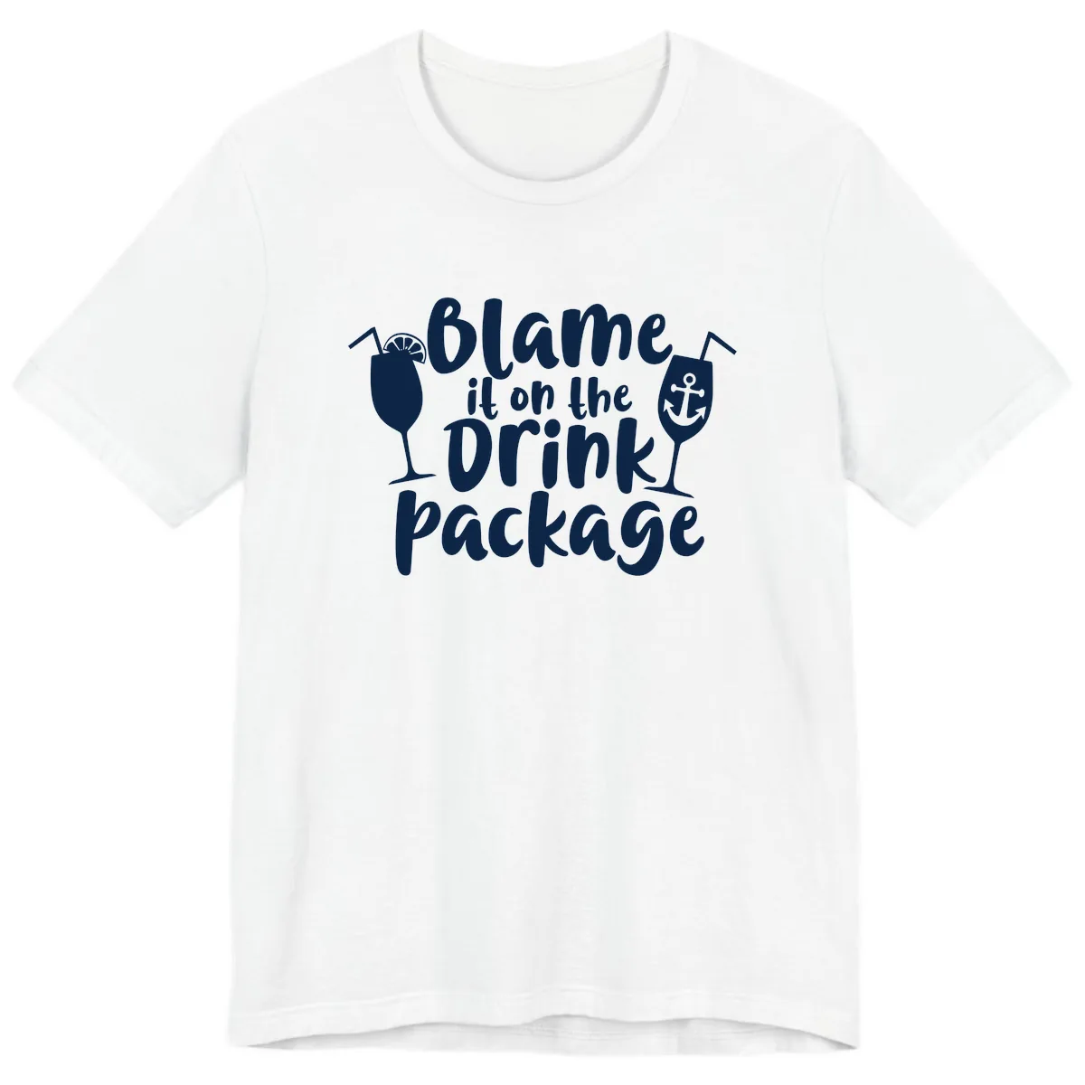 Blame It On The Drink Package Premium T-Shirt in White