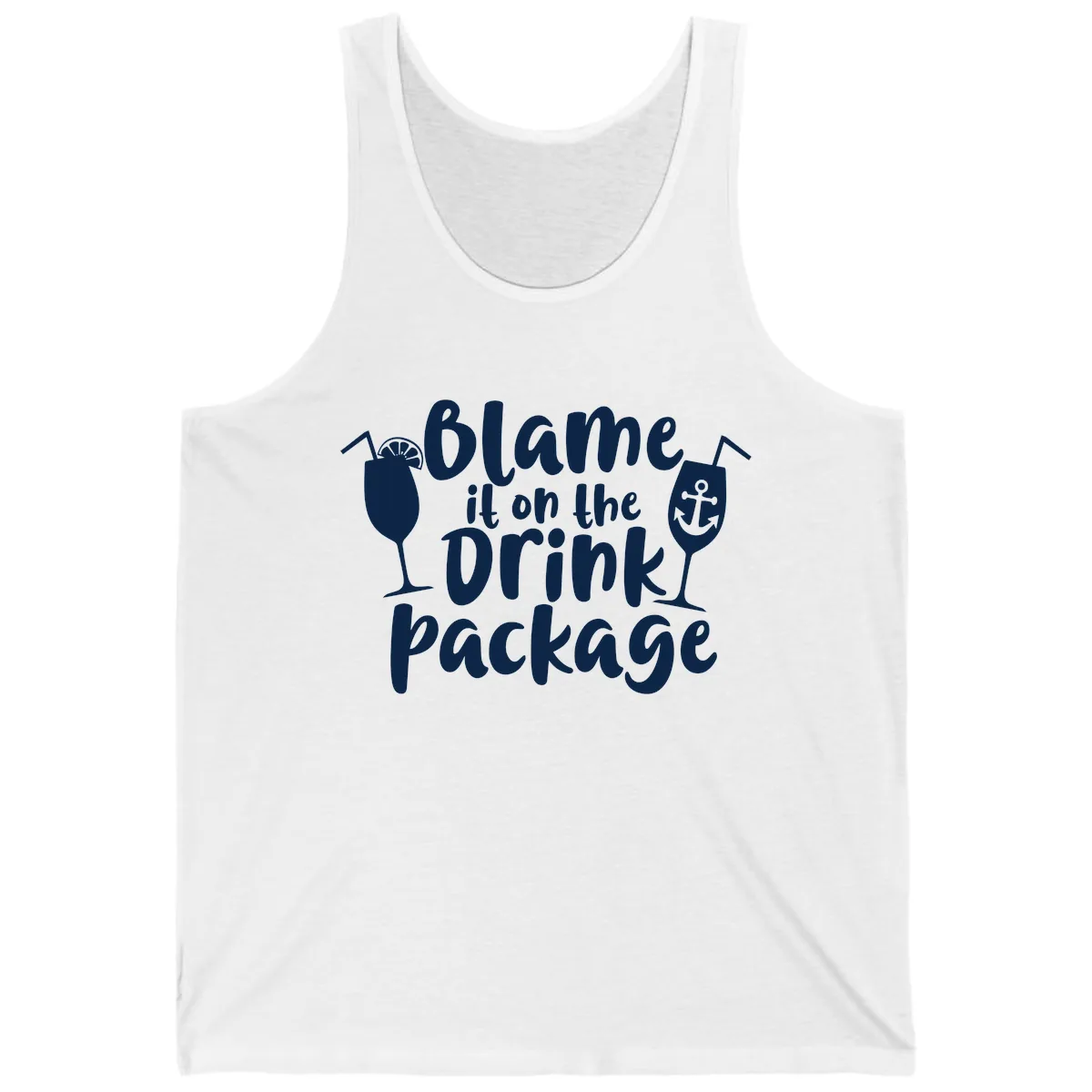Blame It On The Drink Package Tank in White