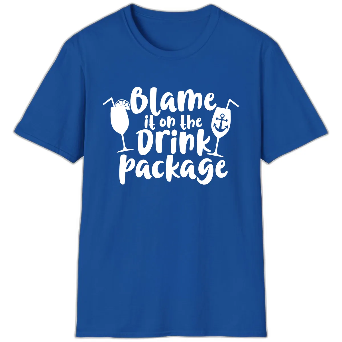 Blame It On The Drink Package T-Shirt in Royal