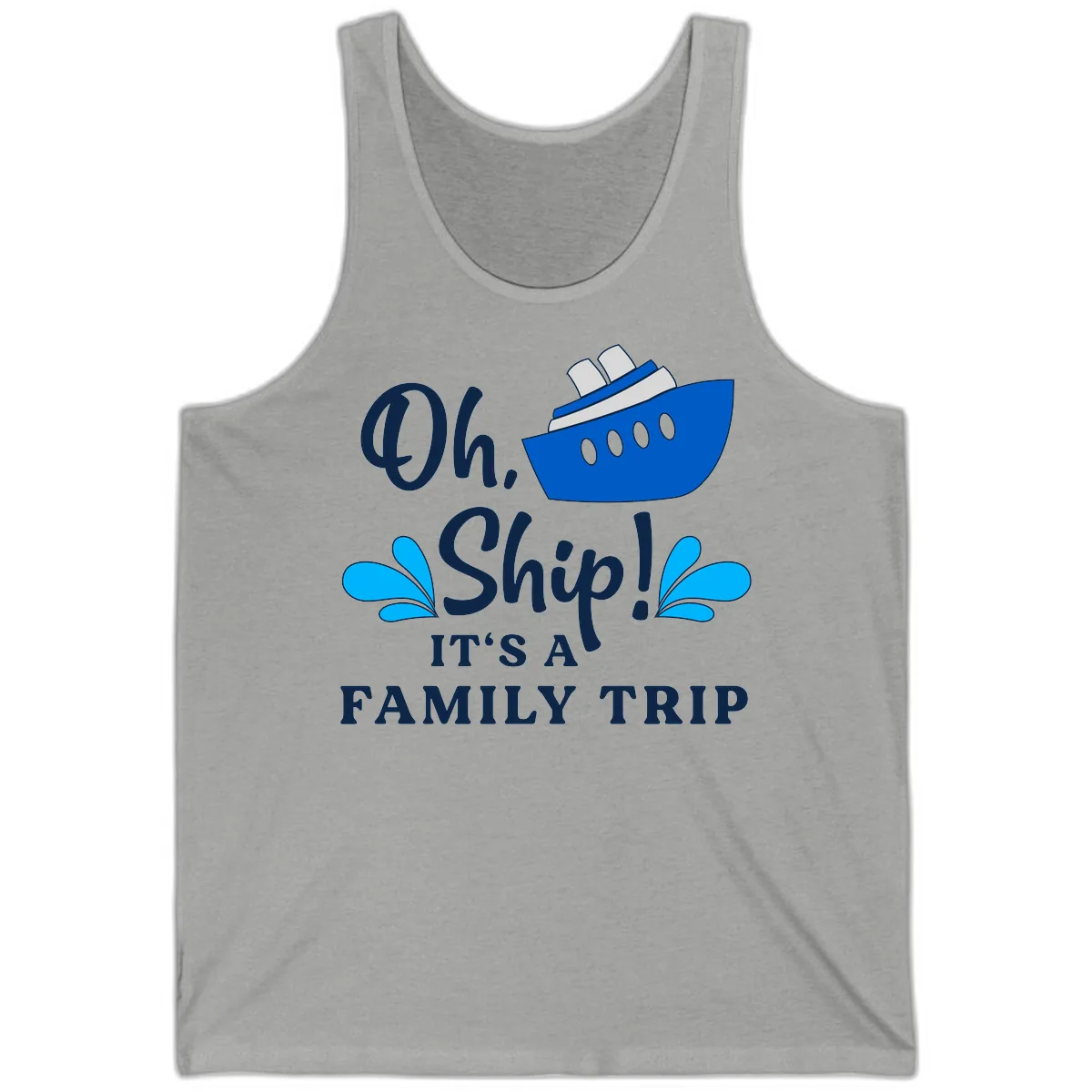 Oh Ship It's A Family Trip Tank in Athletic Heather