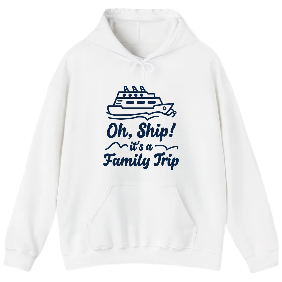 Oh Ship Family Trip Hoodie in White