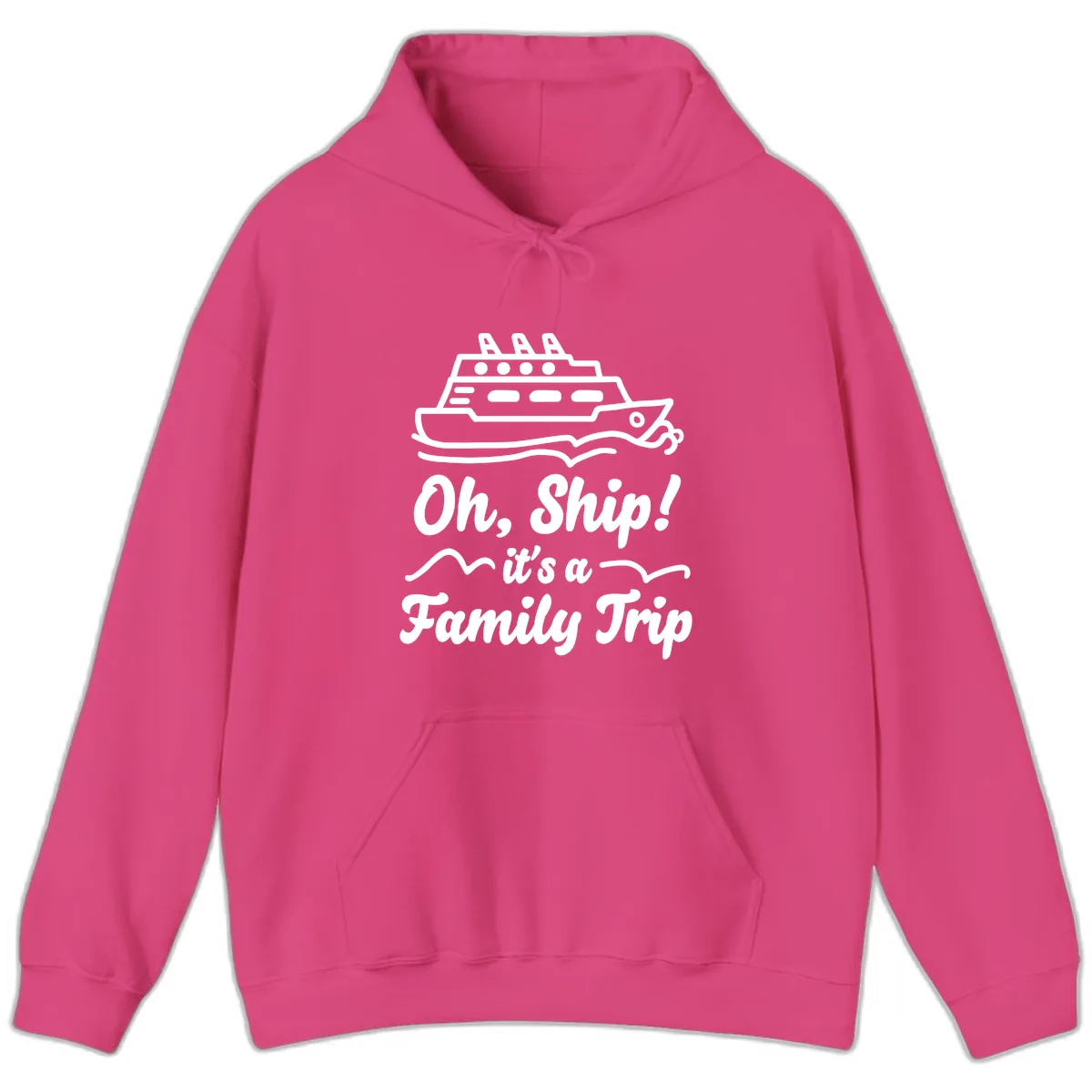 Oh Ship Family Trip Hoodie in Heliconia