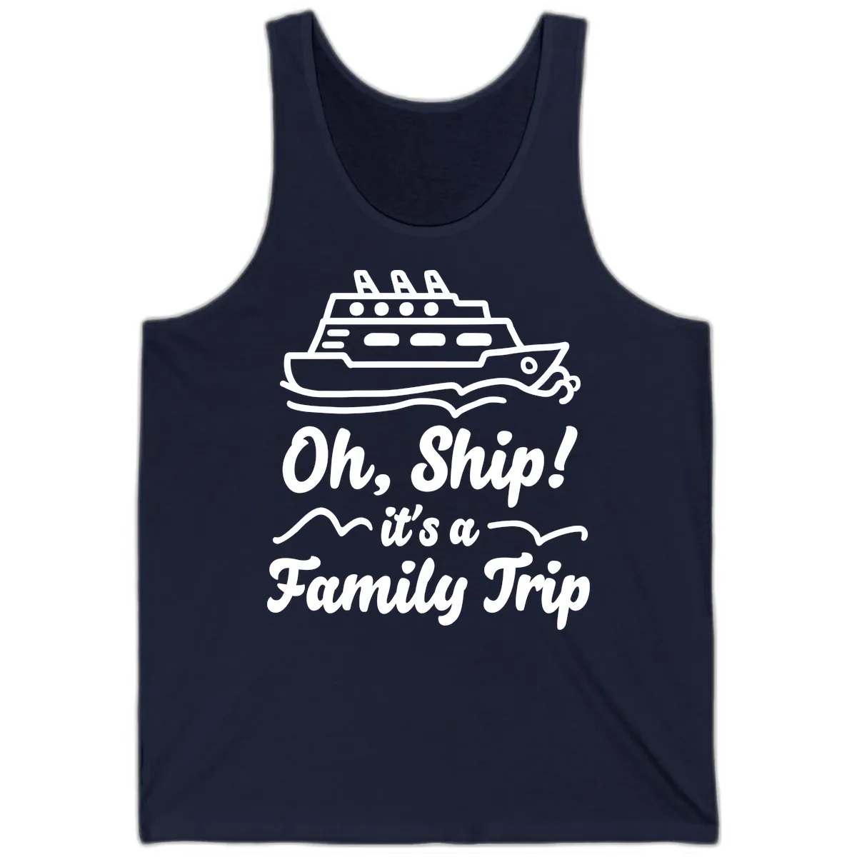 Oh Ship Family Trip Tank in Navy