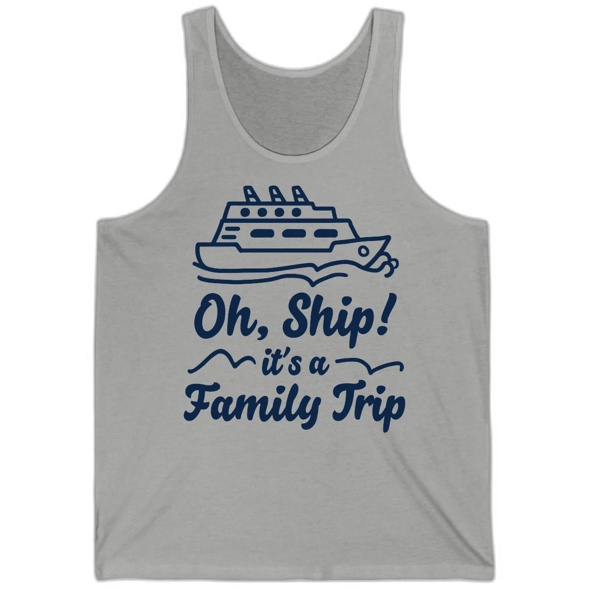 Oh Ship Family Trip Tank in Athletic Heather