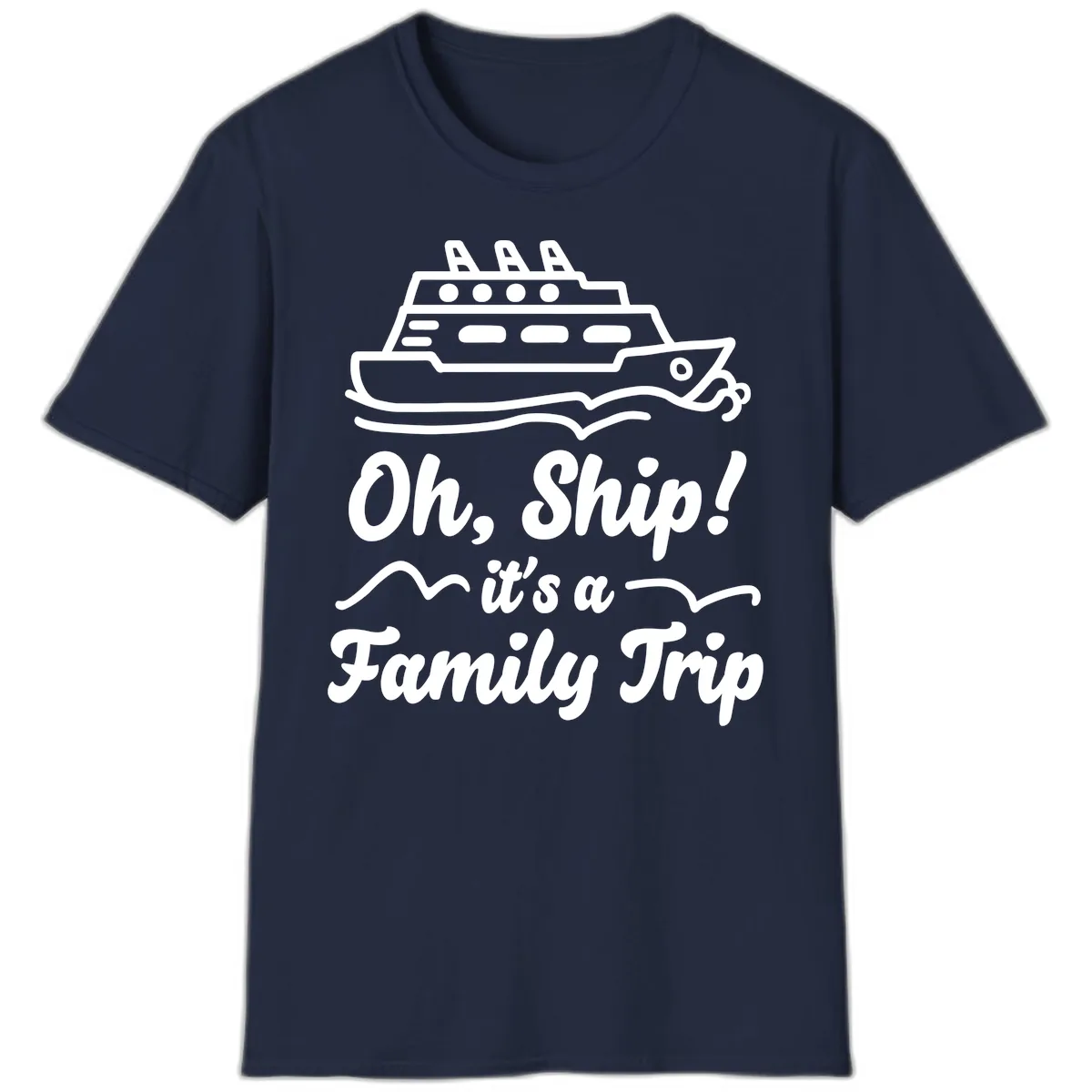 Oh Ship Family Trip T-Shirt in Navy