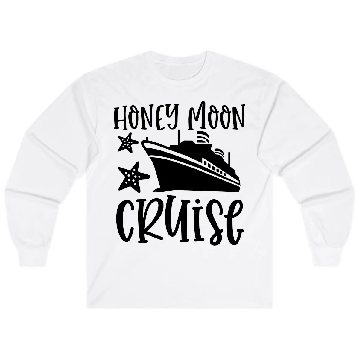 Honey Moon Cruise Long Sleeve in White