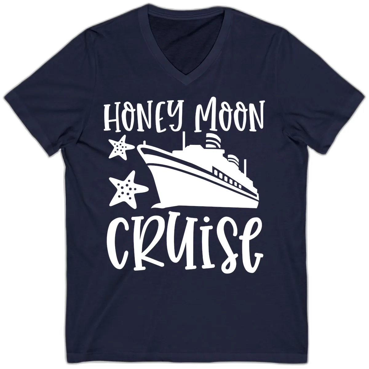 Honey Moon Cruise V-Neck in Navy