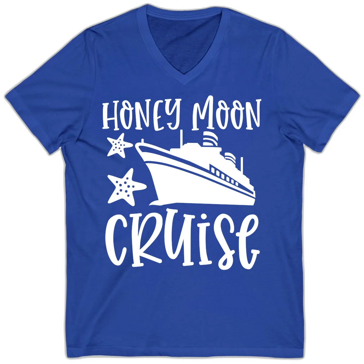 Honey Moon Cruise V-Neck in True Royal