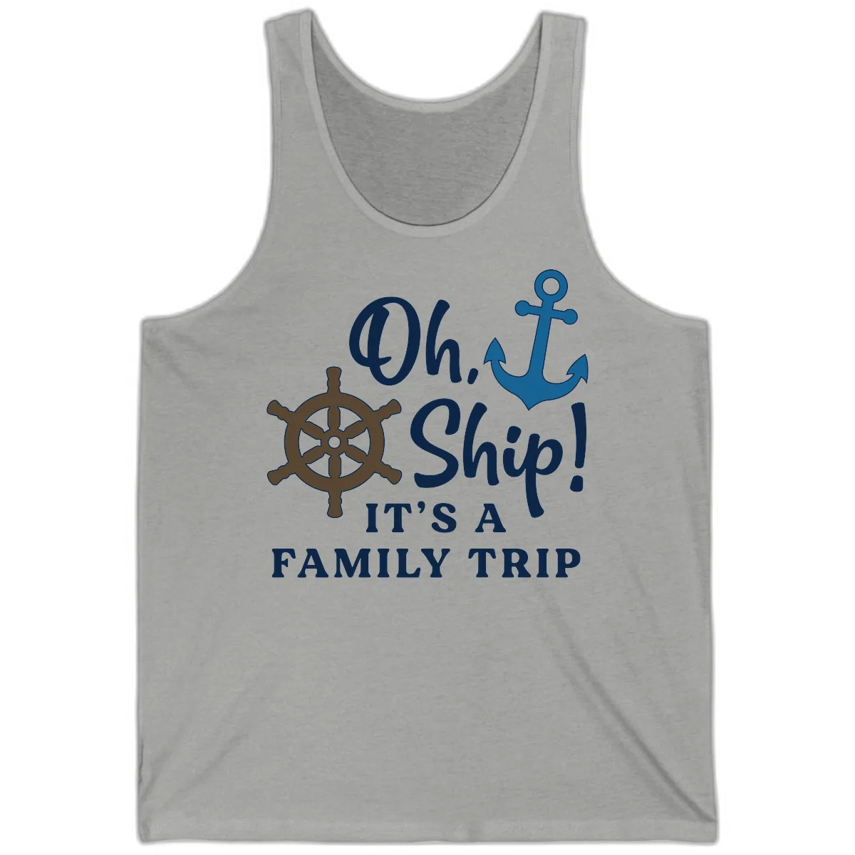Oh Ship It's A Family Trip Tank in Athletic Heather
