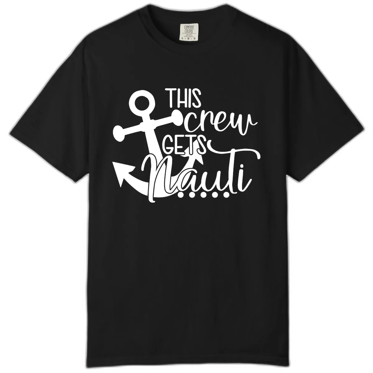 This Crew Gets Lit Anchor Design Comfort Color in Black